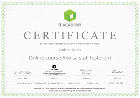 How to Become a Tester certificate preview